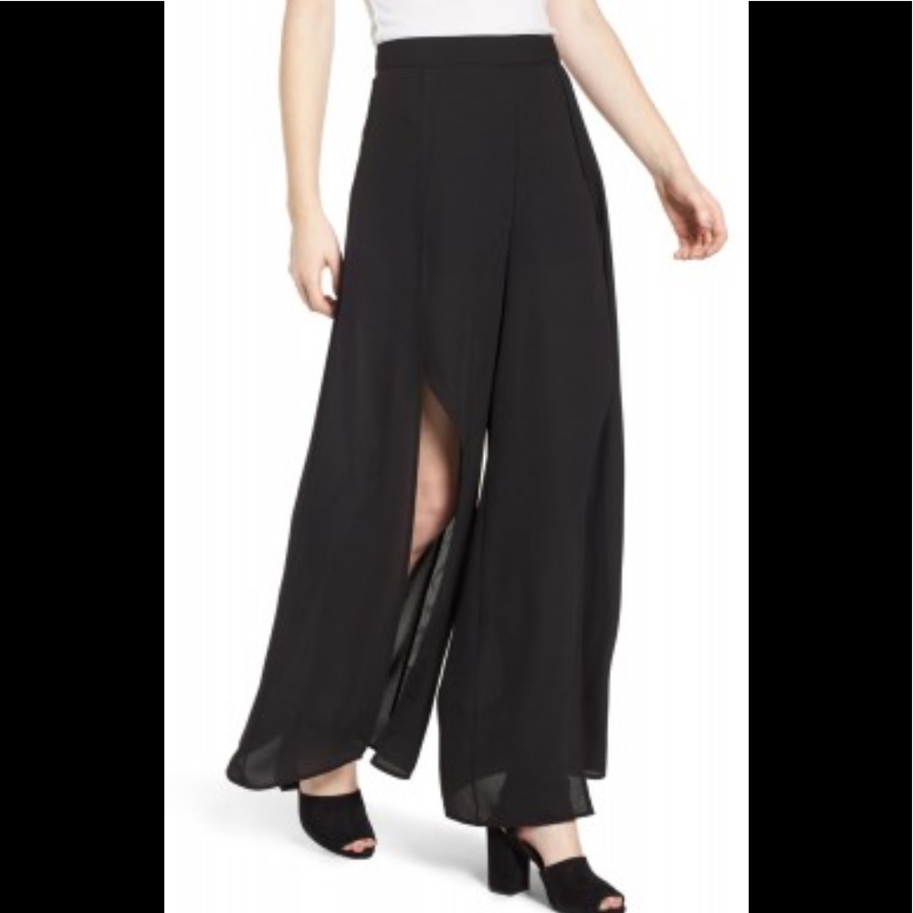4SI3NNA Hendrix Black split leg pants Size large